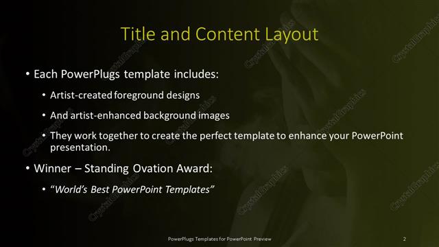 Title and Content presentation slide layout