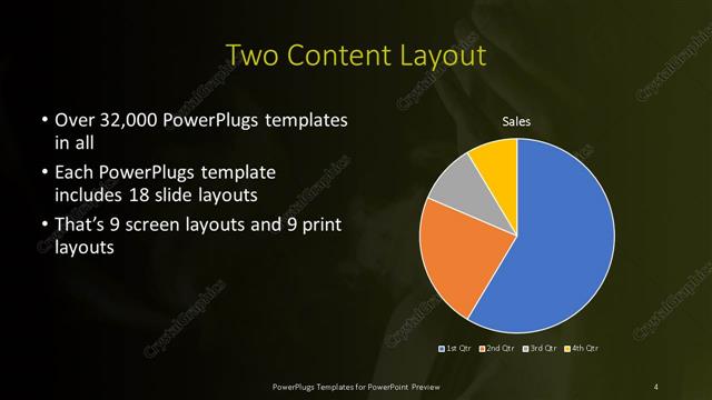 Two Content presentation slide layout