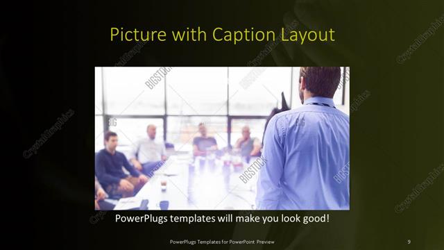 Picture with Caption presentation slide layout