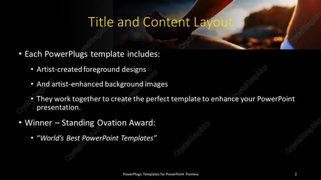 Title and Content presentation slide layout