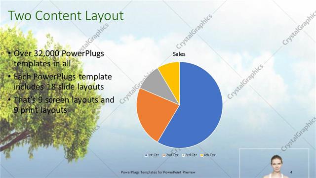 Two Content presentation slide layout