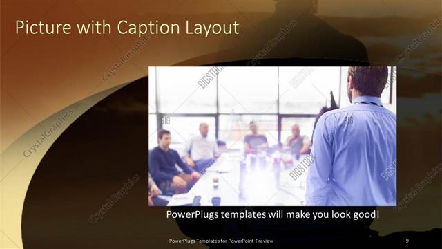 Picture with Caption presentation slide layout