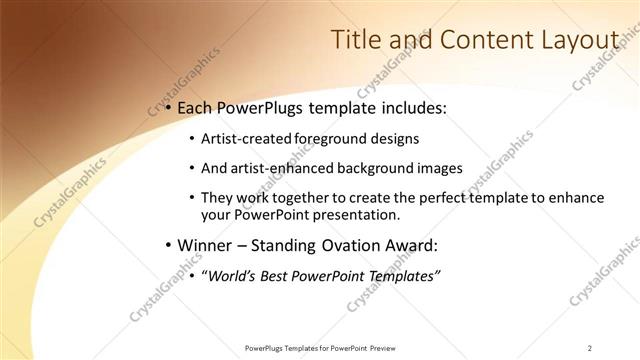 Title and Content presentation slide layout