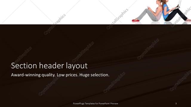 Section Header presentation slide layout