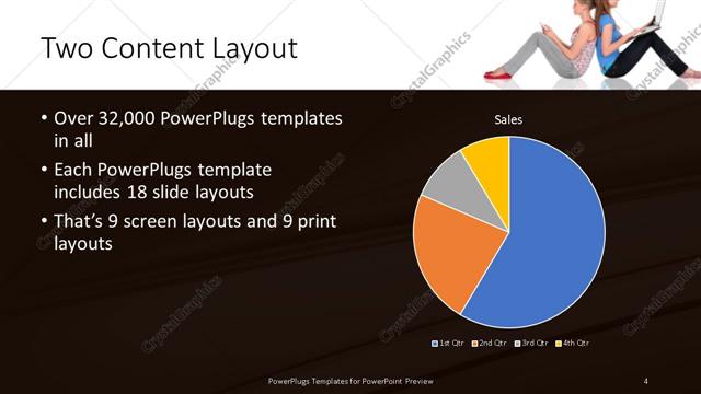 Two Content presentation slide layout