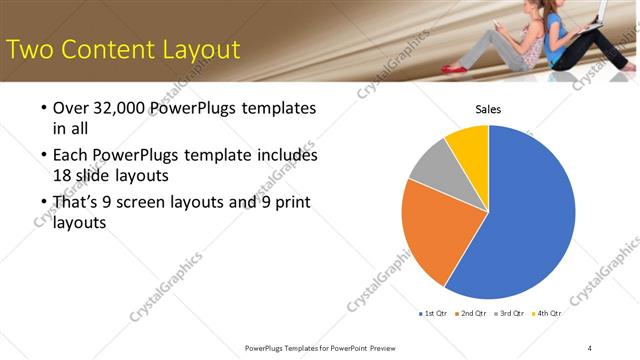 Two Content presentation slide layout
