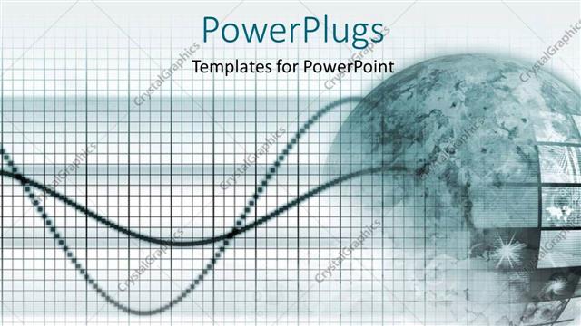  Presentation with wires - A gl0be with a number of wires and greenish background