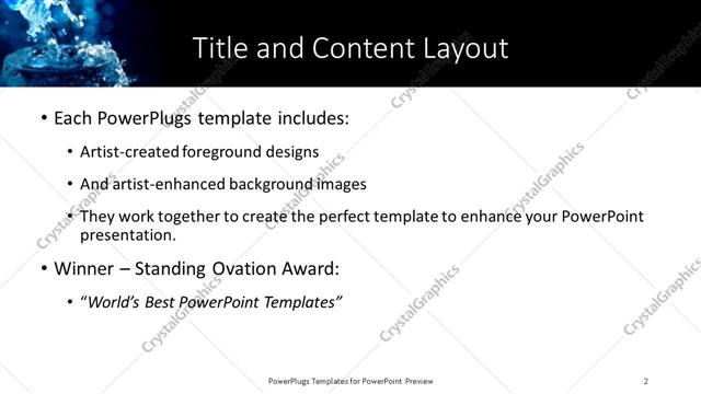 Title and Content presentation slide layout