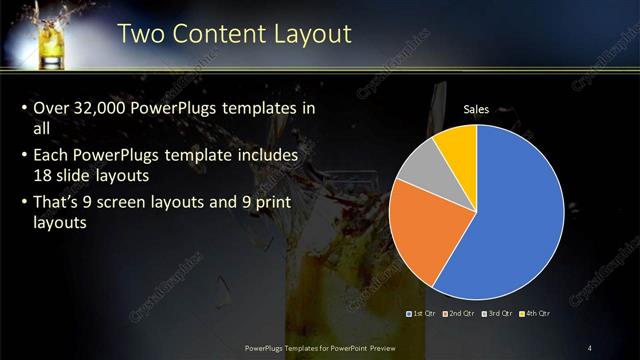 Two Content presentation slide layout