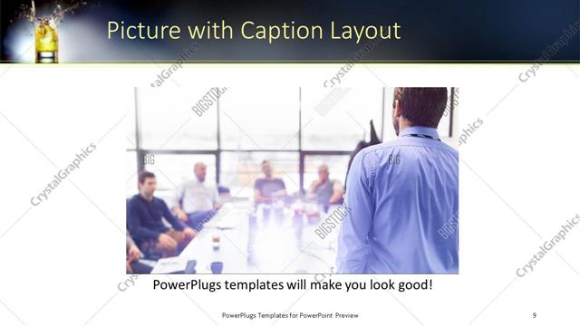 Picture with Caption presentation slide layout