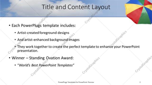 Title and Content presentation slide layout