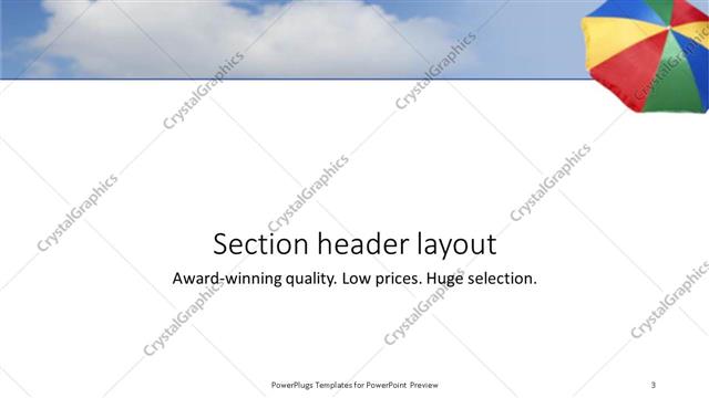 Section Header presentation slide layout