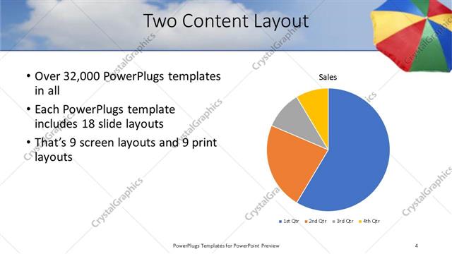 Two Content presentation slide layout