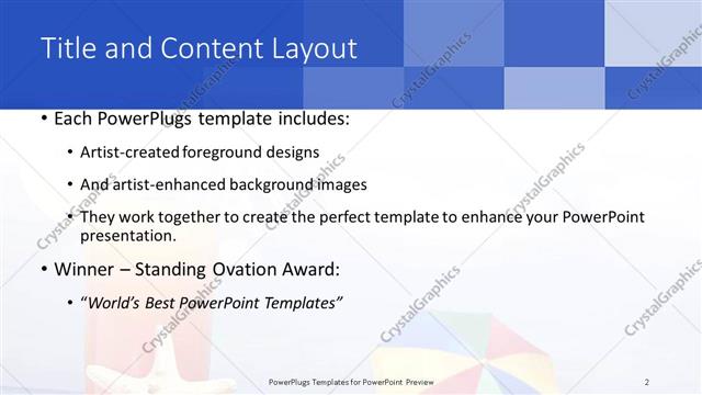 Title and Content presentation slide layout