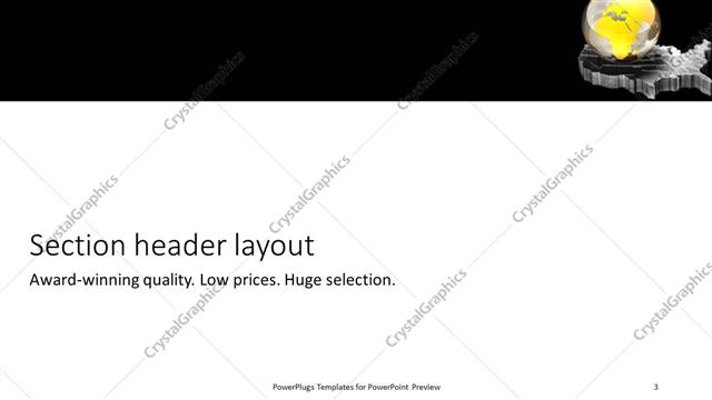 Section Header presentation slide layout