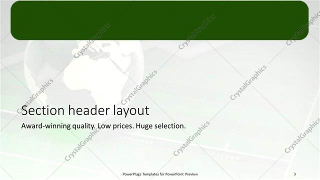 Section Header presentation slide layout