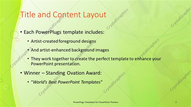 Title and Content presentation slide layout