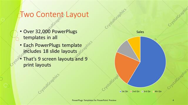 Two Content presentation slide layout