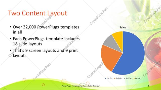 Two Content presentation slide layout