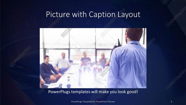 Picture with Caption presentation slide layout