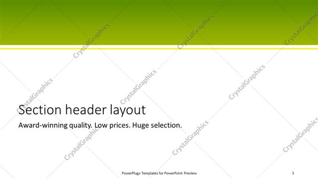 Section Header presentation slide layout