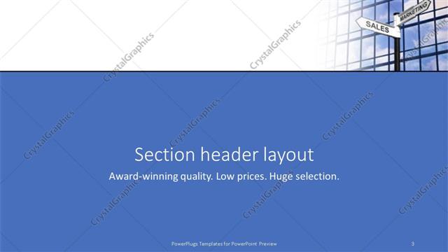 Section Header presentation slide layout