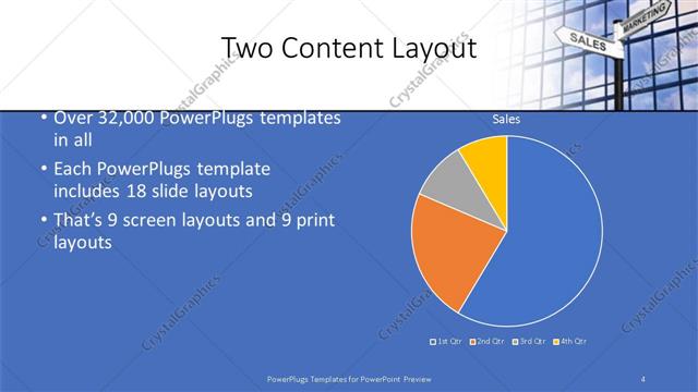 Two Content presentation slide layout