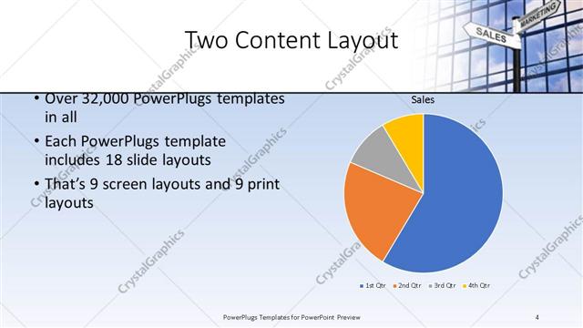 Two Content presentation slide layout