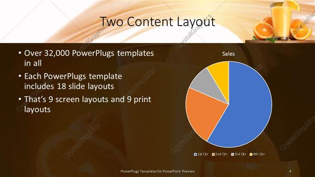 Two Content presentation slide layout