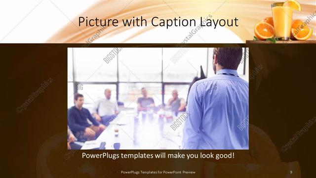Picture with Caption presentation slide layout