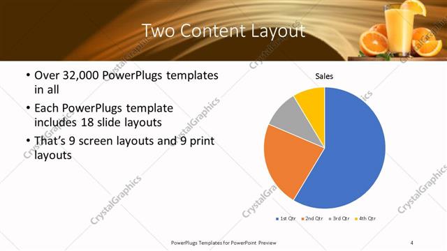 Two Content presentation slide layout