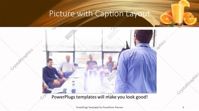 Picture with Caption presentation slide layout