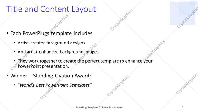 Title and Content presentation slide layout