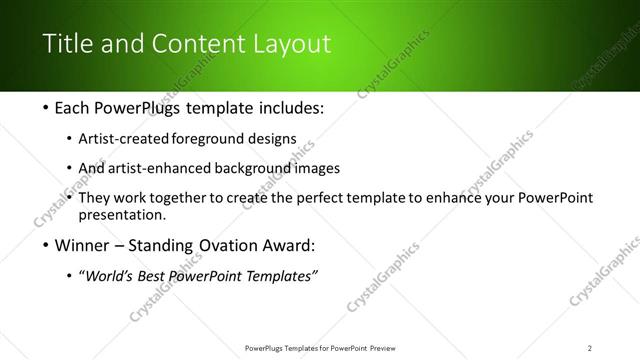 Title and Content presentation slide layout
