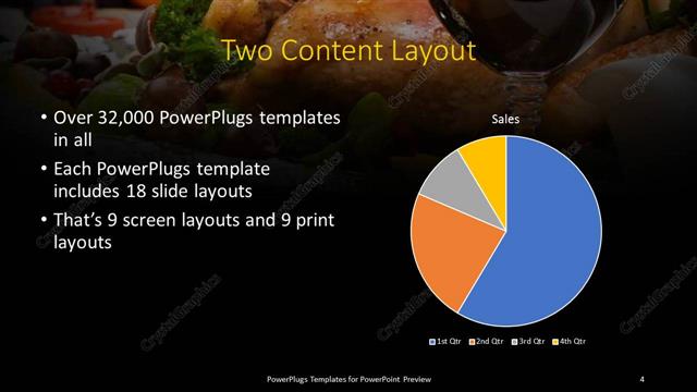 Two Content presentation slide layout