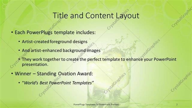 Title and Content presentation slide layout