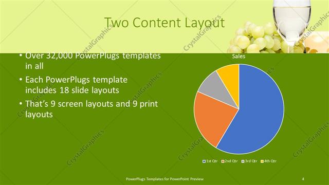 Two Content presentation slide layout