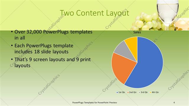 Two Content presentation slide layout