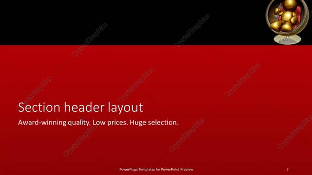 Section Header presentation slide layout