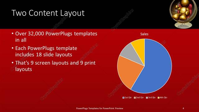 Two Content presentation slide layout