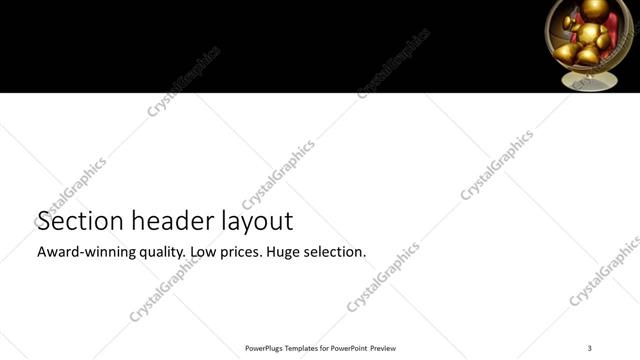 Section Header presentation slide layout