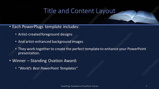 Title and Content presentation slide layout
