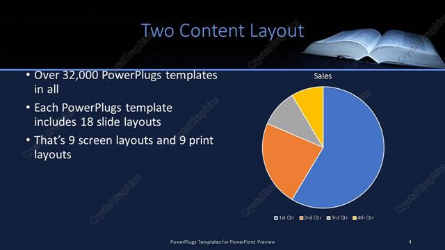 Two Content presentation slide layout