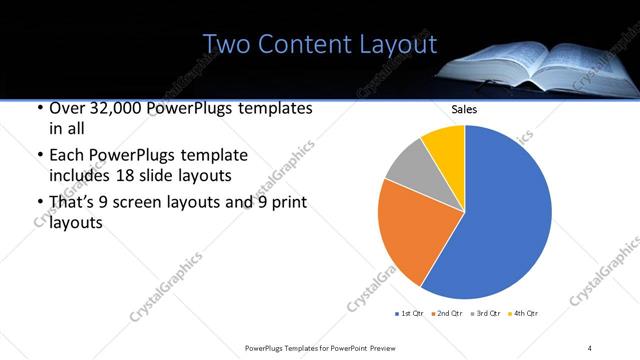 Two Content presentation slide layout
