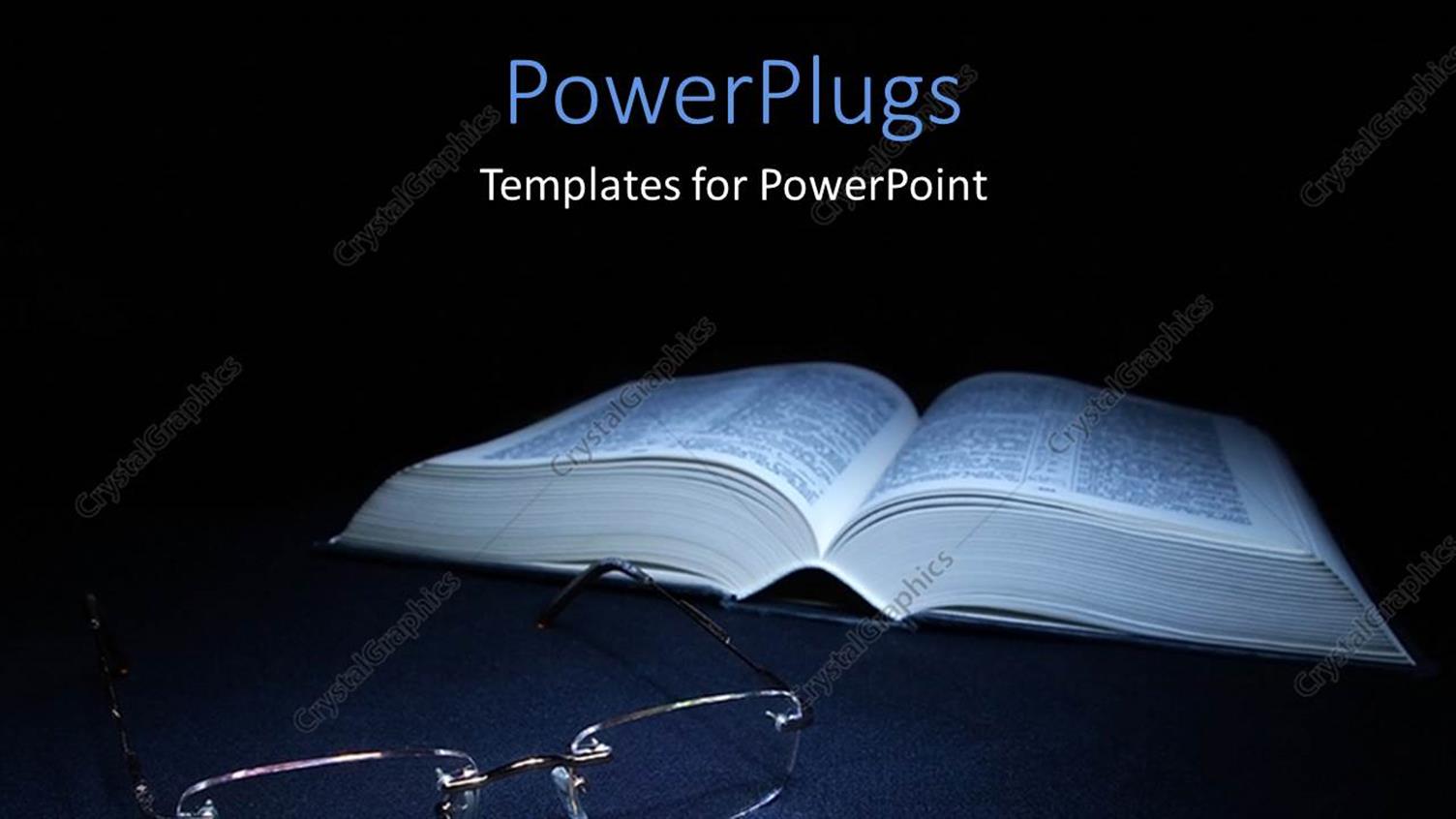 Featuring Glasses Laying on the Foreground with a Book