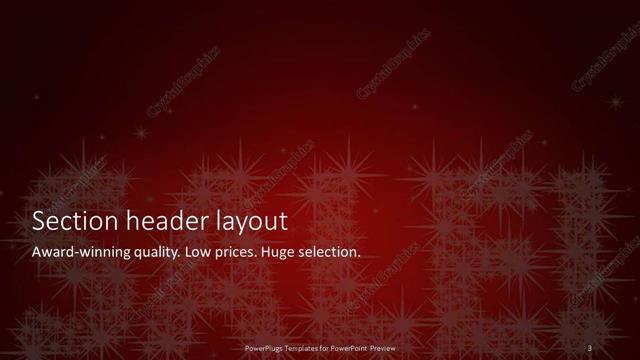 Section Header presentation slide layout