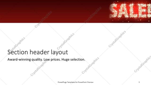 Section Header presentation slide layout