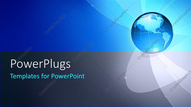  Presentation with abstract blue globe - Global business concept with blue and black color