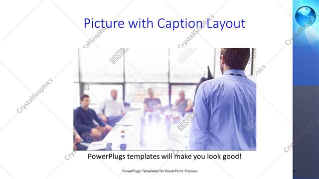 Picture with Caption presentation slide layout