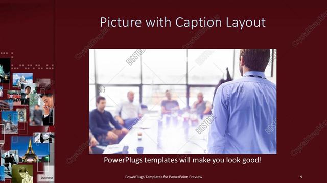 Picture with Caption presentation slide layout